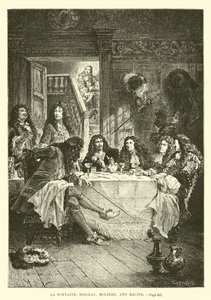 La Fontaine, Boileau, Molière und Racine von French School