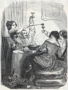 Das Restaurant La Maison Dorée am Boulevard des Italiens 20 im 9. Arrondissement von Paris - Gravur in „Tableau-de-Paris“ von Edmond Texier 1852 von French School