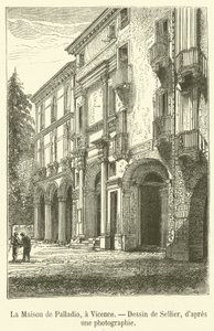 Das Haus von Palladio, in Vicenza (Stich) von French School