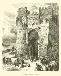 La Puerta del Sol in Toledo (Gravur) von French School