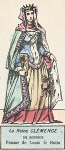 Königin Clemence von Ungarn, Frau von Ludwig dem Zänker von French School