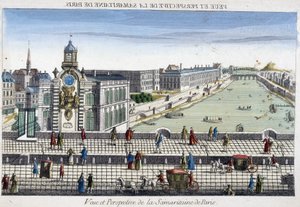 La Samaritaine (Wasserpumpe) auf der Pont Neuf in Paris - optische Ansicht