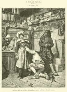 Die Toilette der Braut (Gravur) von French School