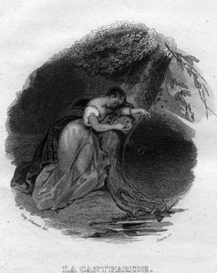 La cantharid Chanson de Beranger in „Oeuvres complètes“ (1834) von Pierre Jean de Beranger (1780-1857), französischer Dichter und Liedermacher