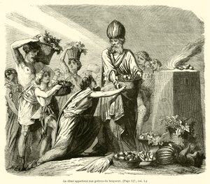 Der Zehnte gehört den Priestern des Herrn (Gravur) von French School