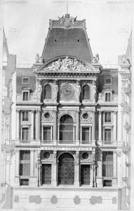 Die Fassade des Crédit Lyonnais, Boulevard des Italiens - Gravur, 20. Jahrhundert von French School