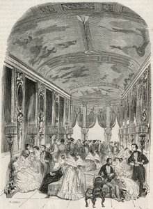 Die Galerie genannt Lebrun, dient als Chatraum während des Balls - Hotel Lambert auf der Île Saint-Louis, 2 rue Saint-Louis en l