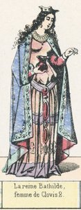 Königin Bathilde, Frau von Clovis II von French School