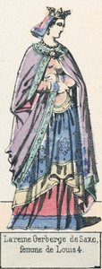 Königin Gerberge von Sachsen, Frau von Ludwig IV. von French School