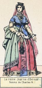 Königin Johanna von Évreux, Frau von Karl IV. von French School