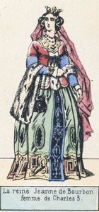 Königin Jeanne von Bourbon, Frau von Karl V. von French School