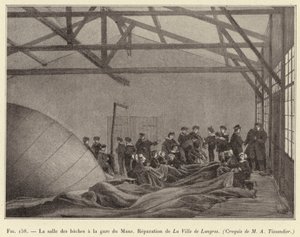 Der Baches-Saal am Bahnhof von Le Mans, Reparatur der Stadt Langres von French School