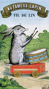Etikett für die Marke Au Fameux Lapin von Leinenfaden von French School
