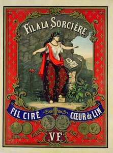 Etikett für Fil à la Sorcière Nähgarn von French School