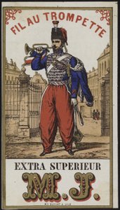 Etikett für Trompeter-Garn