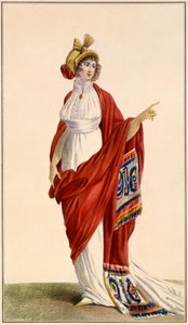 Abendkleid im griechischen Stil für Damen, 1789