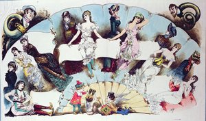 Layout-Illustrationen für einen Artikel über Damenunterwäsche, aus La Vie Parisienne, ca. 1870