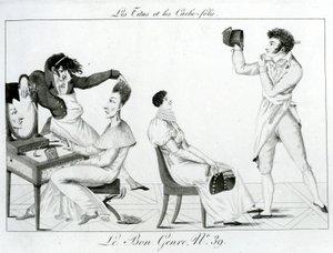 Le Bon Genre - Les Titus et les caches-folie, 1812 von French School