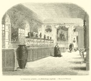 Das Münzkabinett, in der Kaiserlichen Bibliothek von French School