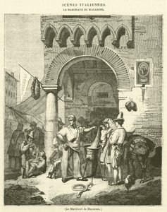 Der Makkaroni-Händler (Gravur)