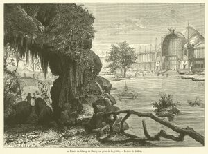 Der Palast des Marsfeldes, Blick aus der Grotte (Stich) von French School