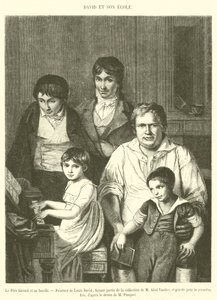 Vater Gerard und seine Familie (Gravur)