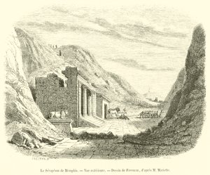 Das Serapeum von Memphis, Außenansicht von French School