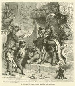 Das Zeugnis des Hasen (Gravur) von French School