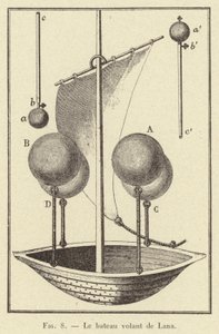 Das fliegende Boot von Lana (Gravur) von French School