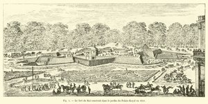 Die Festung des Königs im Garten des Palais-Royal, 1651 von French School