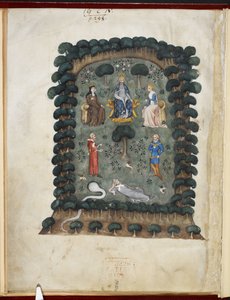Le songe du vergier, zugeschrieben Évrart de Trémaugon, Royal MS 19 C IV, f.1v