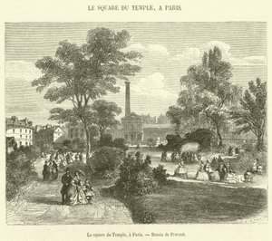 Der Tempelplatz in Paris (Stich)