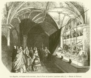 Die Kronjuwelen im Tower von London, alter Saal