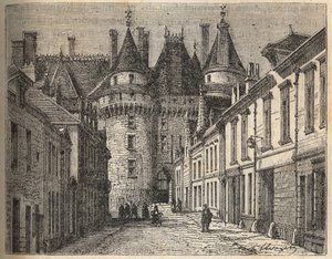 Die Schlösser der Loire: das Schloss von Langeais (Indre-et-Loire) - Gravur in 