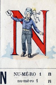 Buchstabe N wie Nummer 1. Militäralphabet von French School