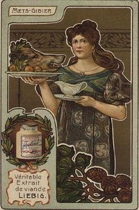 Liebig Italienische Illustrierte Lebensmittelkarte, frühes 20. Jahrhundert