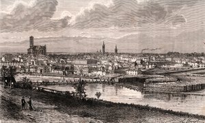 Limoges - Haute-Vienne - Gravur in „La France illustree: Geographie, Geschichte, statistische Verwaltung“ von V.A. Malt-Brown. 1884