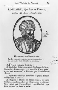 Lothar, Karolingischer König von Frankreich (Stich) von French School