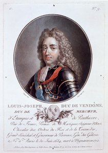 Louis-Joseph, Duc de Vendome, aus Portraits des grands hommes, femmes illustres, et sujets memorables de France, veröffentlicht 1787-92 von French School