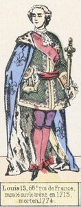 Ludwig XV., 66. König von Frankreich, bestieg den Thron 1715, gestorben 1774 von French School