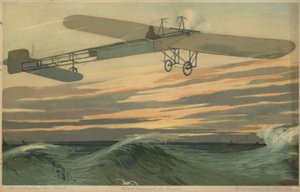 Louis Bleriot überquert den Ärmelkanal in einem schwereren als Luft Flugzeug, 25. Juli 1909