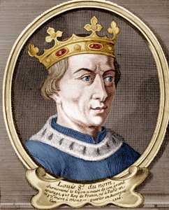 Ludwig VIII., König von Frankreich (farbige Gravur)
