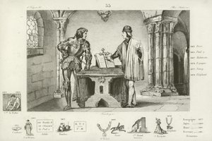 Ludwig XI. von Frankreich wird von Karl dem Kühnen von Burgund in Peronne gefangen gehalten, 1468 von French School
