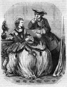 Ludwig XV. und Madame de Pompadour, Jeanne Antoinette Poisson (1721-1764) (Marquise de Pompadour) - in „Histoire de France“ von L.-P. Anquetil