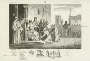 Ludwig X. von Frankreich befreit die Leibeigenen, 1315 von French School