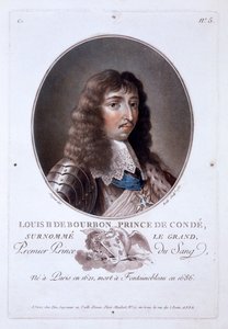 Louis de Bourbon, Prinz von Condé, aus Portraits des grands hommes, femmes illustres, et sujets memorables de France, veröffentlicht 1787-92