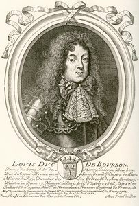Louis de Bourbon, Prinz von Condé, 1668 - 1710. Prinz des Blutes am französischen Hof von Ludwig XIV. Aus Les Heures Libres, veröffentlicht 1908. von French School