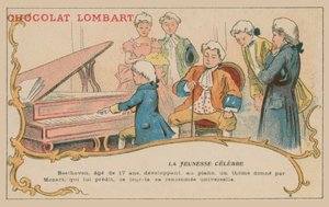 Ludwig van Beethoven spielt mit 17 Jahren Klavier von French School