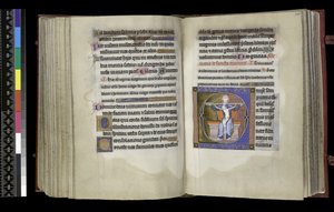 Fürbitte zur Dreifaltigkeit, aus dem Psalter und Stundenbuch der Isabella von Frankreich, Paris, ca. 1265-70
