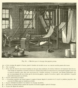 Maschine zum Prägen von Tapeten von French School
